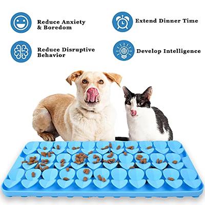 2 Silicone Slow Feeder Dog Bowl Snuffle Mat Cat Licking Puzzle Toy Feeder Game, Green