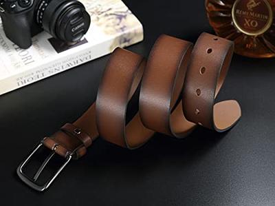 Full Grain Leather Belts for Men, YOETEY Genuine Leather Belts Heavy Duty 1  1/2