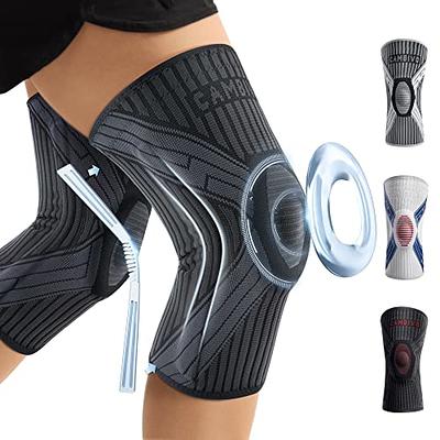 CAMBIVO 2 Pack Knee Brace with Side Stabilizers & Patella Gel Pad