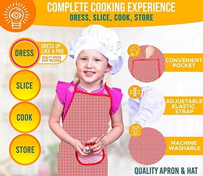  FUNERICA Toddler Kitchen Accessories Playset with Cutting Food  Vegetables and Stainless-Steel Play Pots - Pretend Kids Cooking Utensils -  Apron & Chef Hat - Toy Knife & Cutting Board for Girls