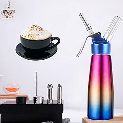 Whipped Cream Dispenser Stainless Steel - Professional Whipped Cream Maker  - Gourmet Cream Whipper - Large 500ml / 1 Pint Canister - 3 Decorating