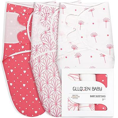 Baby Swaddle Blanket, 3 Pack, Newborn Swaddles 0-3-Month, Small-Medium,  Infant Swaddling Sack, Adjustable Swaddle Blanket Girl, Floral