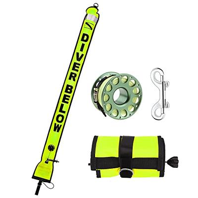 DiveSafe Surface Marker Buoy – 7ft Closed Bottom with High Visibility  Reflective Band, Strobe Light and Flashlight Holder, 100ft ABS Finger Reel  and Whistle - Yahoo Shopping
