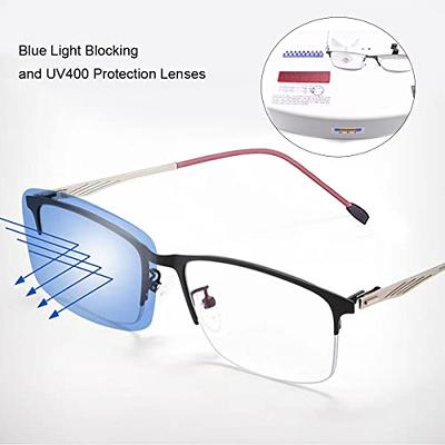 Trending Blue Light Blocking Women's Metal Glasses Frame With Spring Hinges  Female Anti Radiation Protection Eyeglasses