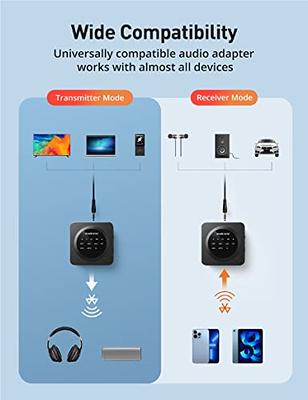 Besign BE-RCA Long Range Bluetooth Audio Adapter, HiFi Wireless Music  Receiver, Bluetooth 5.0 Receiver for Wired Speakers or Home Music Streaming