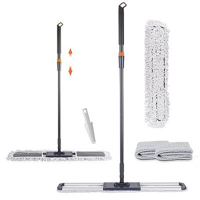 Eyliden Microffiber Dust Mop Dry & Wet Flat Mop for Tile Floor Marble  Cleaning