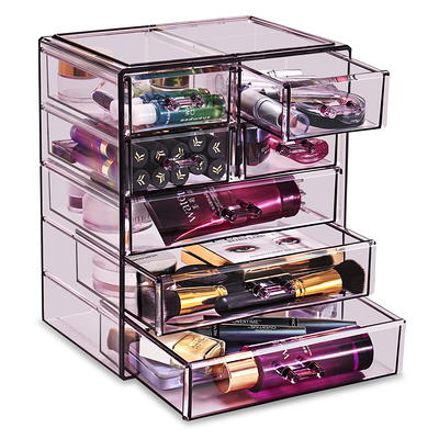 Sorbus Acrylic Cosmetic Makeup and Jewelry Storage Case Display, Pink