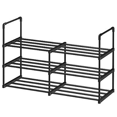 ROJASOP Tall Narrow Shoe Rack 10 Tiers Tall Shoe Rack 20-24 Pairs