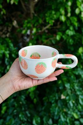 Fruit Patterned Handmade Ceramic Mug Lover Gift For Mom For Vegan Tea Home  Decor Kitchen Accessories Set - Yahoo Shopping