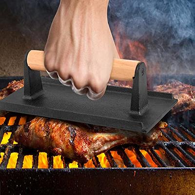 Burger Presses Stainless Steel Baking Tools Smooth Manual Meat Smasher Meat  Steak Press for BBQ Sandwich