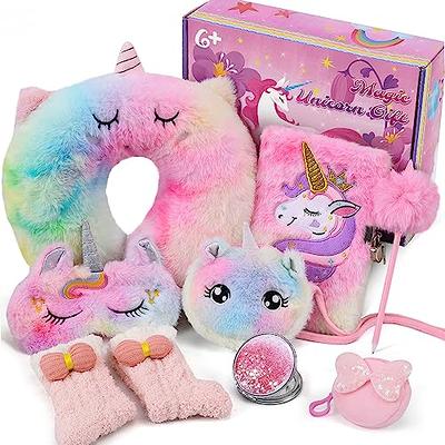 Unicorn Gifts for Girls Kids Toys Age 6 7 8 9 10 Unicorn Water Bottle Eye  Mask Crossbody Bag Purse Necklace Bracelet Unicorn, Christmas Birthday Gift