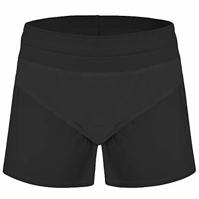 ChinFun Board Shorts Women's Swimswear Tankini Swim Briefs Side Split  Swimsuit Bottom Waistband Stretch Boardshorts Beach Trunks Inner Lining  Black Size M - Yahoo Shopping