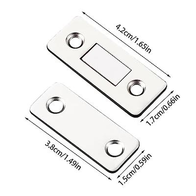 Magnetic Door Catches Self Adhesive Cupboard Door Magnets Heavy Duty  Cabinet Door Magnetic Catch Stainless Steel Drawer Magnet Latch For(4 Sets)  -t