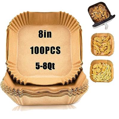 Air Fryer 100 PCS Square Paper Liners Disposable Large for 5 to 8