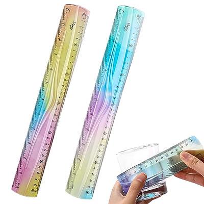 Soft PVC Ruler, Plastic 20cm Ruler, Transparent Flexible Ruler