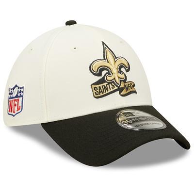 Men's '47 Black New Orleans Saints Leather Head Flex Hat Size: Small/Medium