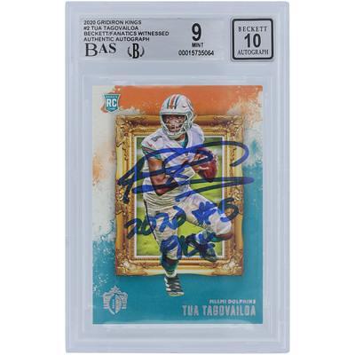 Joe Burrow Cincinnati Bengals and Tua Tagovailoa Miami Dolphins Autographed 2020 Panini Contenders Round Numbers #RN-BT Beckett Fanatics Witnessed