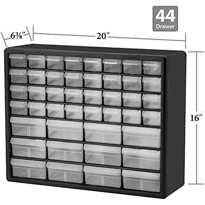 Akro-Mils 24 Drawer Plastic Storage Organizer with Drawers for Hardware,  Small Parts, Craft Supplies, Black 