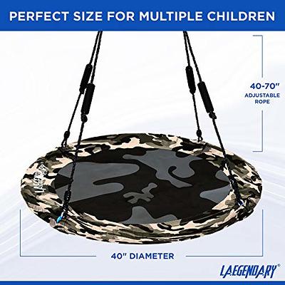 LAEGENDARY Saucer Swing for Kids and Adults - 40 Inch Round Tree Swing,  Outdoor Swing, Tree Swings For Kids Outdoor, Kids Swing, Outdoor Swing For