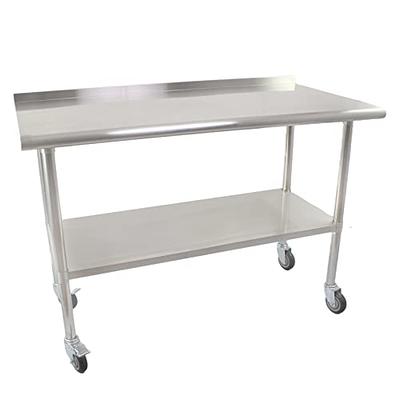 Stainless Steel Workbench for Prep & Work, 47 X 24 Folding Work