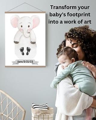 Elephant Baby Footprint Kit Canvas - Memorialize Baby Foot Prints