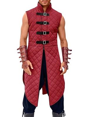 HiiFeuer Viking Embossed Waist Armor, Norse Faux Leather Wide Belt,  Medieval Knight Corset Belt for LARP Costume