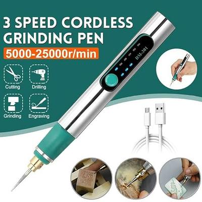 Electric Cordless Micro Engraver Pen Engraving Tool Kit Mini Metal Glass  Ceramic