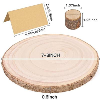 Caydo 10 Pieces 7-8 Inch Unfinished Wood Slices with 10 Pieces Wood Table  Number Holders and 10 Pieces Kraft Paper Card for Wedding Table  Centerpiece, Parties and Baby Shower, Christmas - Yahoo Shopping