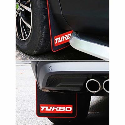 YUNM 4 pcs Car Rubber Mudguard Mud Flaps Splash Guards Rubber Mudguard for  Sports Mud Flaps Guards Splash Front and Rear Universal (Turbo) - Yahoo  Shopping