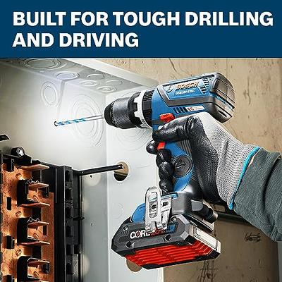 BOSCH GXL18V-496B22 18V 4-Tool Combo Kit with Compact Tough 1/2 In.  Drill/Driver, Two-In-One 1/4 In. and 1/2 In. Bit/Socket Impact Driver,  Compact