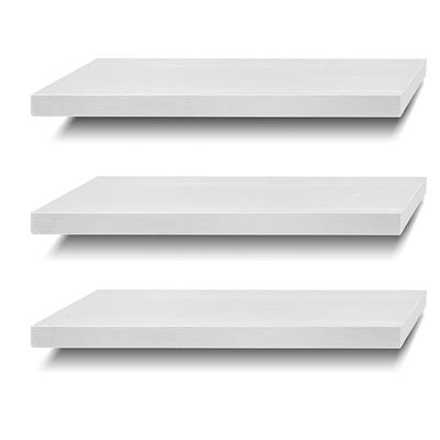 StyleWell 16.14 in. H x 36 in. W x 11 in. D White Wood Floating Decorative Cubby Wall Shelf with Hooks