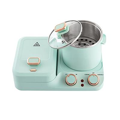 3 in 1 Breakfast Station Household Breakfast Maker Electric Mini Toaster  Bread Sandwich Maker with Frying Pan Boiling Pot Steamer