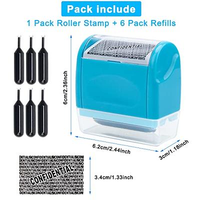  6 Pcs Seal Security Stamps Plastic Stamps Name Stamps The Name  Stamp Confidential Roller Stamp Stamps for mailing Confidential Stamps  Privacy Protection Stamps Handheld ID Card die : Office Products