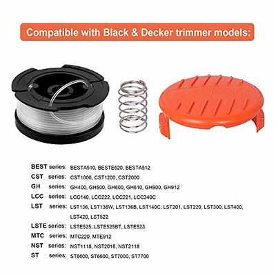 String Trimmer Spools Compatible with Black and Decker AF-100 Autofeed Weed  Eater Spools, Replacement Spool Weed Eater Spools Refills Line GH600 GH900