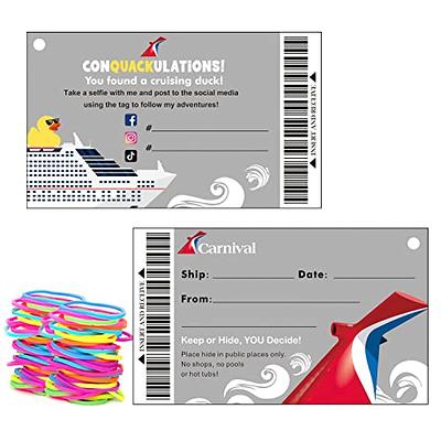 Duck Tags, Cruising Rubber Duck Tag, Scratch Off Duck Tags, Ducking Game  Cards, 50 Pack, 2 x 3.5 Inches Business Card Size, with Hole, Rubber Bands