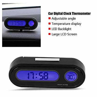 Car Clock Digital Thermometer Time Watch 2 In 1 Auto Clocks