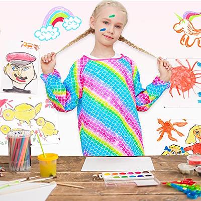 Kids Painting Aprons Child Painting blouse Long Sleeve Kids Art Smock  Aprons Waterproof Artist Apron with Pockets For Painting