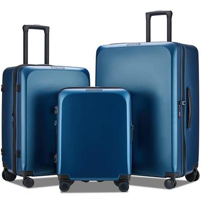 VERAGE 20/24 in. Blue Suitcases Sets with Spinner Wheels