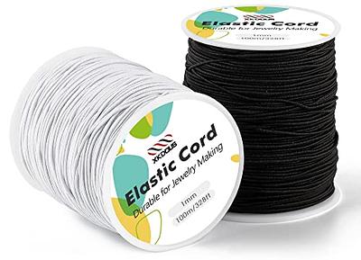 Mandala Crafts 1mm Elastic Cord for Bracelets Necklaces - 109 Yds