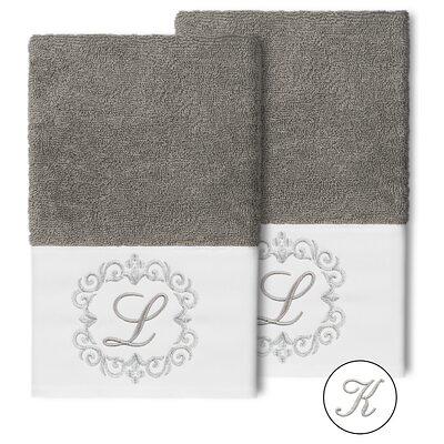 allen + roth 4-Piece Dk Gray Cotton Hand Towel and Wash Cloth Set
