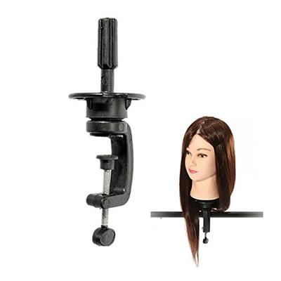 Bileaf 22 Inch Canvas Block Head Mannequin Wig Head With Stand Pink Styling  Mannequin Block Head Set Display Mannequin Head with Mount Holes(Rosy