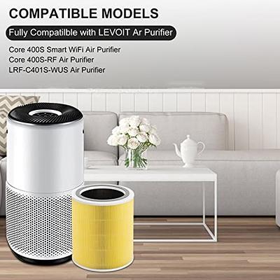 Core 400S H13 True HEPA Replacement Filter for LEVOIT Core 400S Smart WiFi  Air Purifie-r, Core 400S-RF-PA (LRF-C401-YUS), 3-in-1True HEPA Activated  Carbon Pre-Filter, 1 Pack, Yellow - Yahoo Shopping