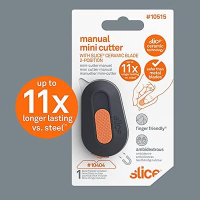 Slice Mini Box Cutter, Manual Retracting, Safe Ceramic Box Cutter Lasting  11x Longer than Metal, Keychain Box Opener