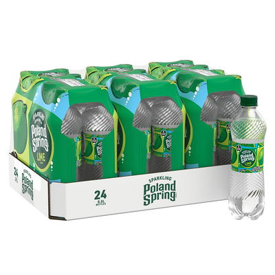 Poland Spring Sparkling Water, Zesty Lime, 33.8 oz. Bottle