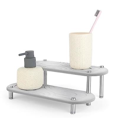 Wetheny Kitchen Sponge Holder-Kitchen Sink Caddy Organizer with Drain Pan  304 Stainless Steel for Sponges, Cleaning Cloth, Scrub Brush, Dish Soap and