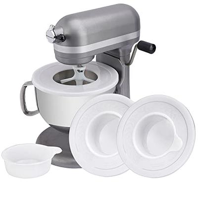 Pouring Shield for KitchenAid 4.5 and 5 Quart Tilt-Head Stand Mixers  Stainless Steel Bowls ONLY, Secure Fit Splatter Guard, and Flex Edge Beater  for