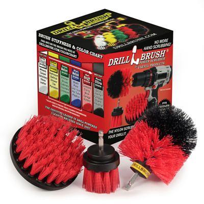 Drillstuff Cleaning Supplies - Drill Brush - Power Scrubber Brush Multi Use Kit - Grout Cleaner - Spin Brush - Tile Cleaner - Deck Brush 