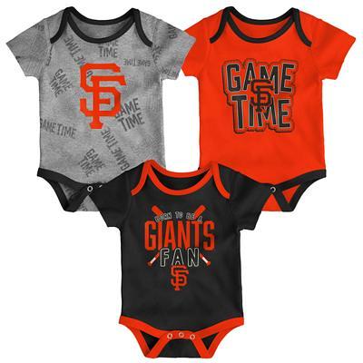 Girls Infant Tiny Turnip White San Francisco Giants 3-Piece Bodysuit Set