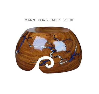 ASIF HANDICRAFTS 7x4 Inch Extra Large Handcrafted Wooden Yarn Bowl for  Knitting and Crocheting: Fractal Burn Design Yarn Storage Bowl with Free  Resin Crochet Hook - Yahoo Shopping