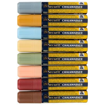 American Metalcraft SMA720V4 Securit All-Purpose Big Tip Assorted Color  Chalk Marker Set - 4/Pack